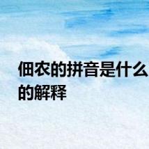 佃农的拼音是什么 佃农的解释