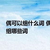 偶可以组什么词 偶可以组哪些词