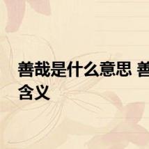 善哉是什么意思 善哉的含义