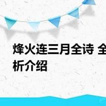 烽火连三月全诗 全诗赏析介绍