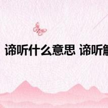 谛听什么意思 谛听解释