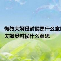 悔教夫婿觅封侯是什么意思 悔教夫婿觅封侯什么意思