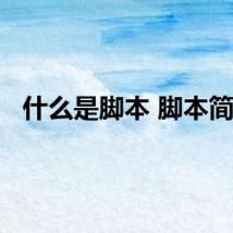 什么是脚本 脚本简述