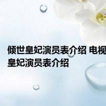 倾世皇妃演员表介绍 电视剧倾世皇妃演员表介绍