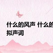 什么的风声 什么的风声拟声词