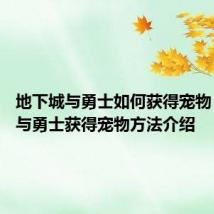 地下城与勇士如何获得宠物 地下城与勇士获得宠物方法介绍