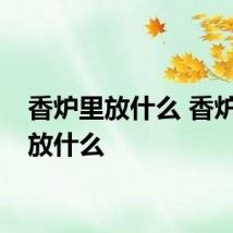 香炉里放什么 香炉可以放什么