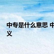 中专是什么意思 中专释义