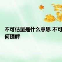 不可估量是什么意思 不可估量如何理解