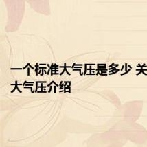 一个标准大气压是多少 关于标准大气压介绍