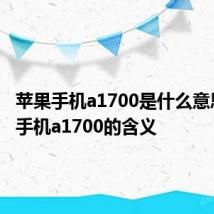 苹果手机a1700是什么意思 苹果手机a1700的含义