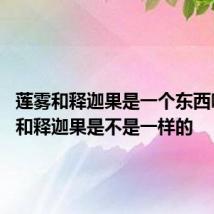 莲雾和释迦果是一个东西吗 莲雾和释迦果是不是一样的
