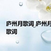 庐州月歌词 庐州月整首歌词