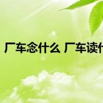 厂车念什么 厂车读什么