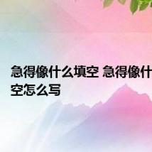 急得像什么填空 急得像什么的填空怎么写