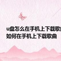 u盘怎么在手机上下载歌曲 u盘如何在手机上下载歌曲