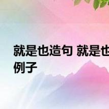就是也造句 就是也造句例子