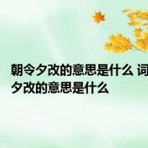 朝令夕改的意思是什么 词语朝令夕改的意思是什么