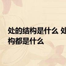 处的结构是什么 处的结构都是什么