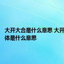大开大合是什么意思 大开大合具体是什么意思