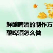 鲜酿啤酒的制作方法 鲜酿啤酒怎么做