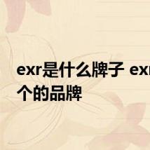 exr是什么牌子 exr是哪个的品牌