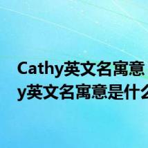 Cathy英文名寓意 Cathy英文名寓意是什么
