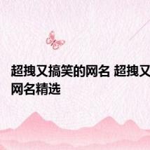 超拽又搞笑的网名 超拽又搞笑的网名精选