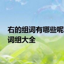 右的组词有哪些呢 右字词组大全