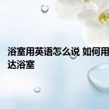 浴室用英语怎么说 如何用英语表达浴室