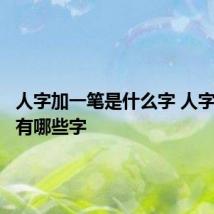 人字加一笔是什么字 人字加一笔有哪些字