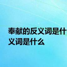 奉献的反义词是什么 反义词是什么
