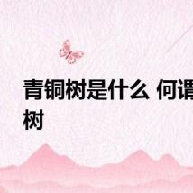 青铜树是什么 何谓青铜树