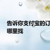 告诉你支付宝的订单在哪里找