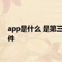 app是什么 是第三方软件