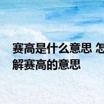 赛高是什么意思 怎么理解赛高的意思