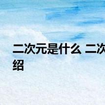 二次元是什么 二次元介绍