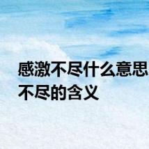 感激不尽什么意思 感激不尽的含义