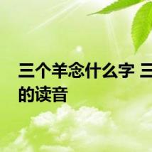三个羊念什么字 三个羊的读音