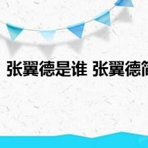 张翼德是谁 张翼德简介