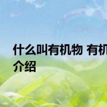 什么叫有机物 有机物的介绍