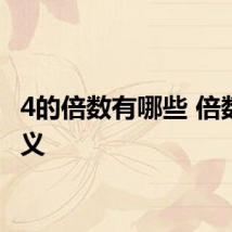 4的倍数有哪些 倍数的定义