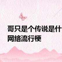 哥只是个传说是什么梗 网络流行梗