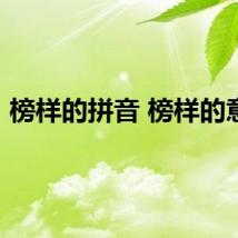 榜样的拼音 榜样的意思