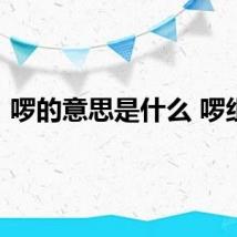 啰的意思是什么 啰组词