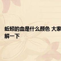 蚯蚓的血是什么颜色 大家可以了解一下
