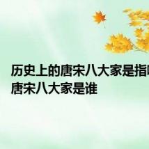 历史上的唐宋八大家是指哪八位 唐宋八大家是谁