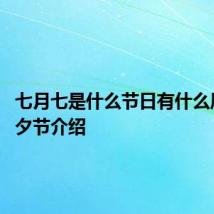 七月七是什么节日有什么风俗 七夕节介绍