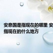 安息国是指现在的哪里 安息国是指现在的什么地方