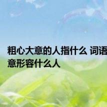 粗心大意的人指什么 词语粗心大意形容什么人